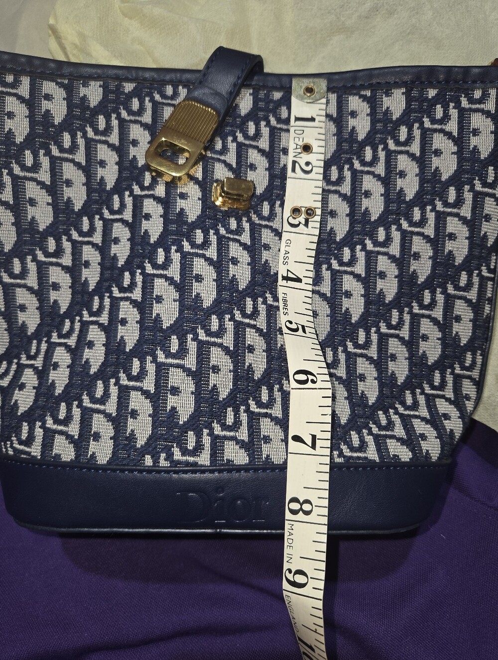 Blue Bucket Bag Wirh Strap